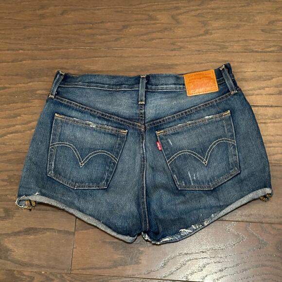 Levi’s 501 Button Fly Premium Denim Cutoff Shorts Size 29 - Picture 5 of 9